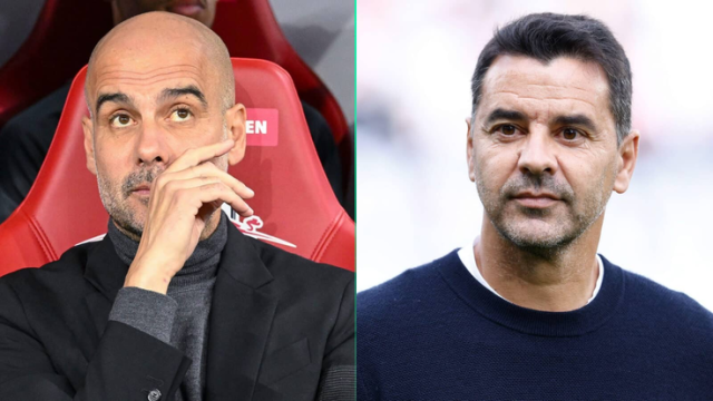 Manchester City Manager, Pep Guardiola, Girona Manager, Miguel Ángel Michel